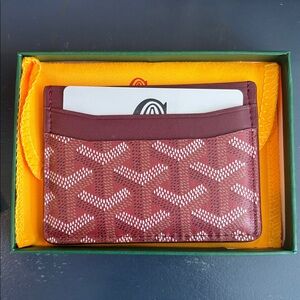 Goyard red Wallet Set